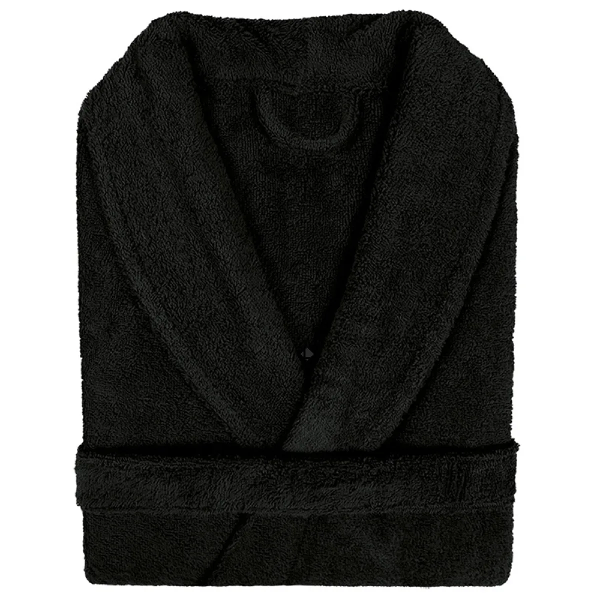 Peignoir Col Châle Adulte Pure Coton Xl Noir
