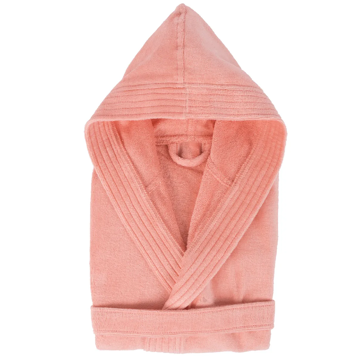 Peignoir À Capuche Enfant Cool Coton 14 Ans Velours Orange Corail