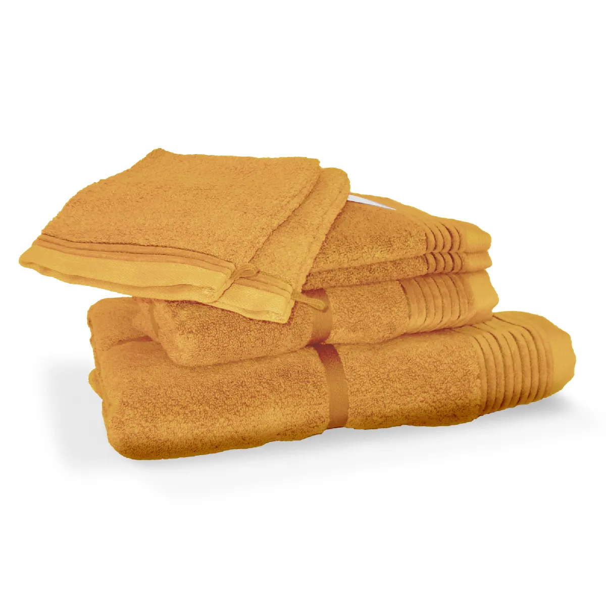 Parure De Bain 6 Pièces Juliet Jaune 520g/m2