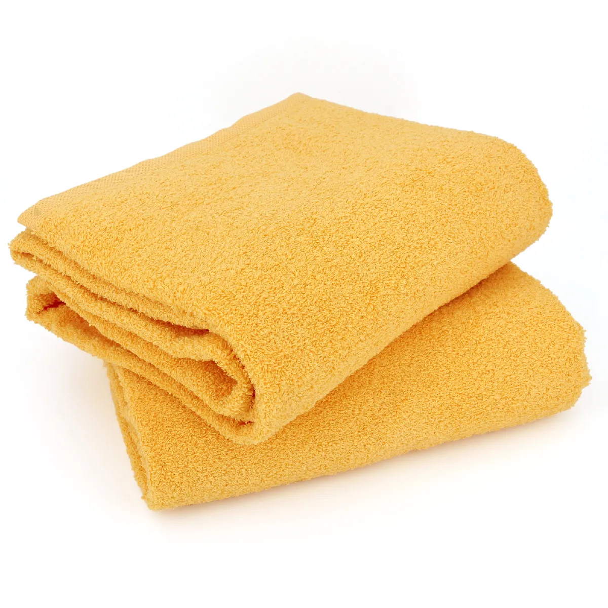 Lot De 2 Draps De Bain 90x150 Cm Alpha Jaune Or