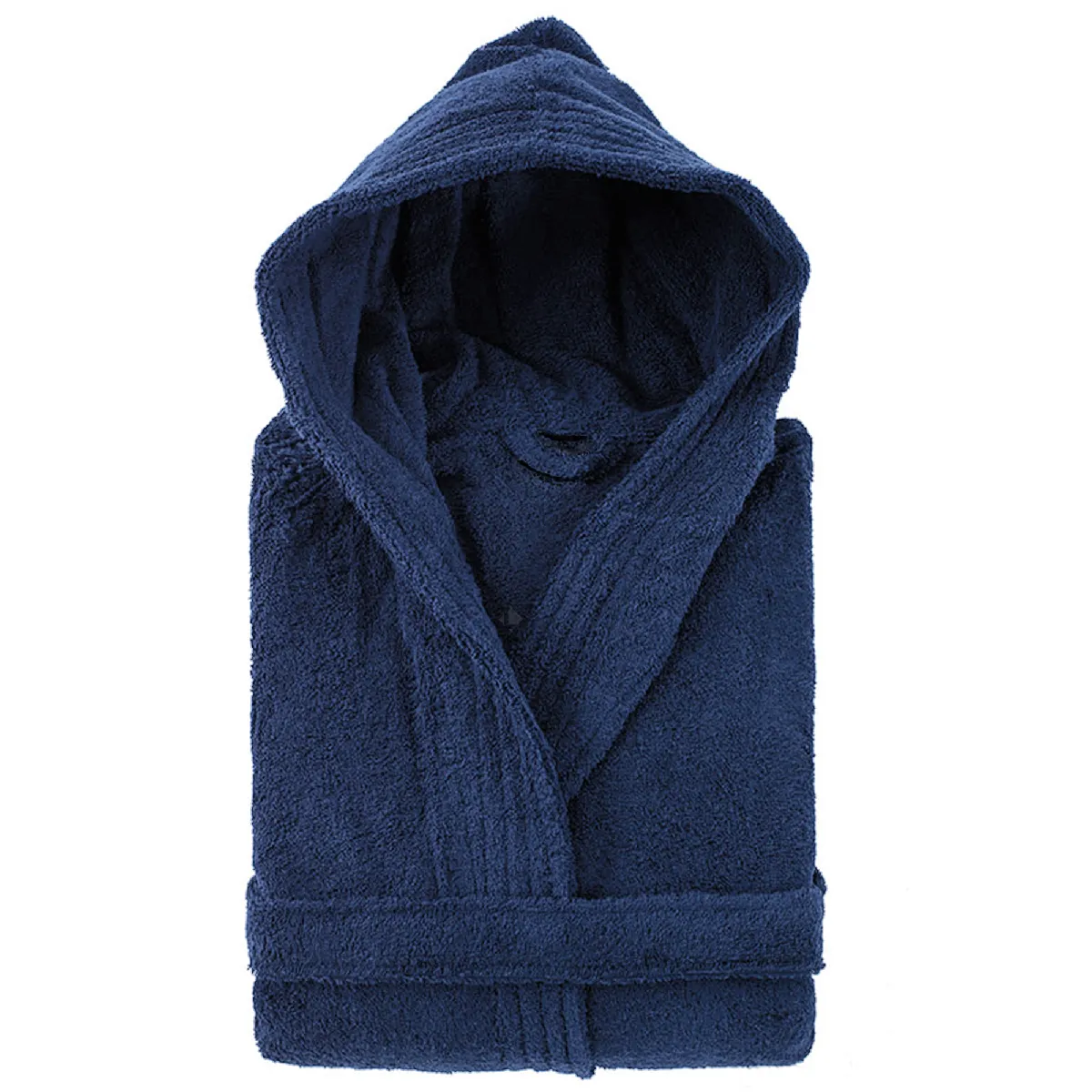 Peignoir À Capuche Adulte Pure Coton M Bleu Marine