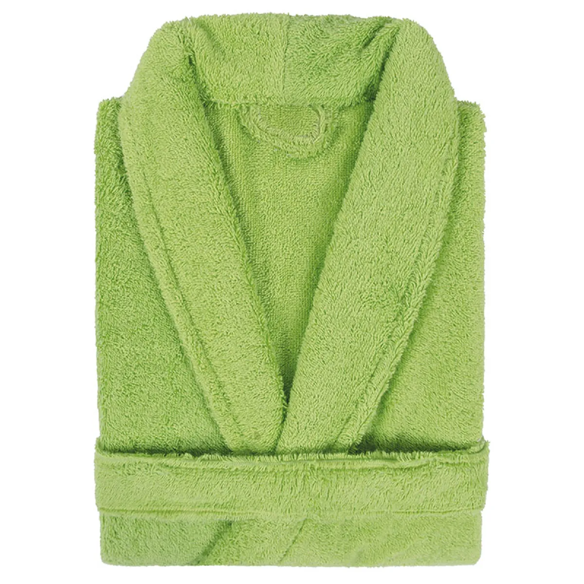 Peignoir Col Châle Adulte Pure Coton M Vert Pistache