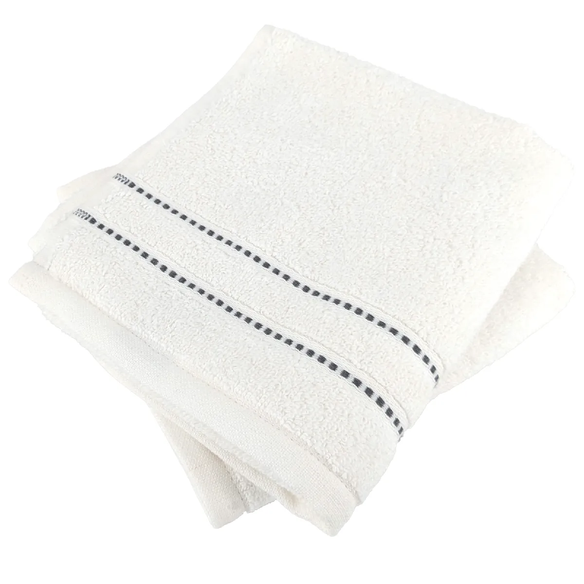 Lot De 2 Serviettes Invités Coton 500 G/m² Charm Blanc