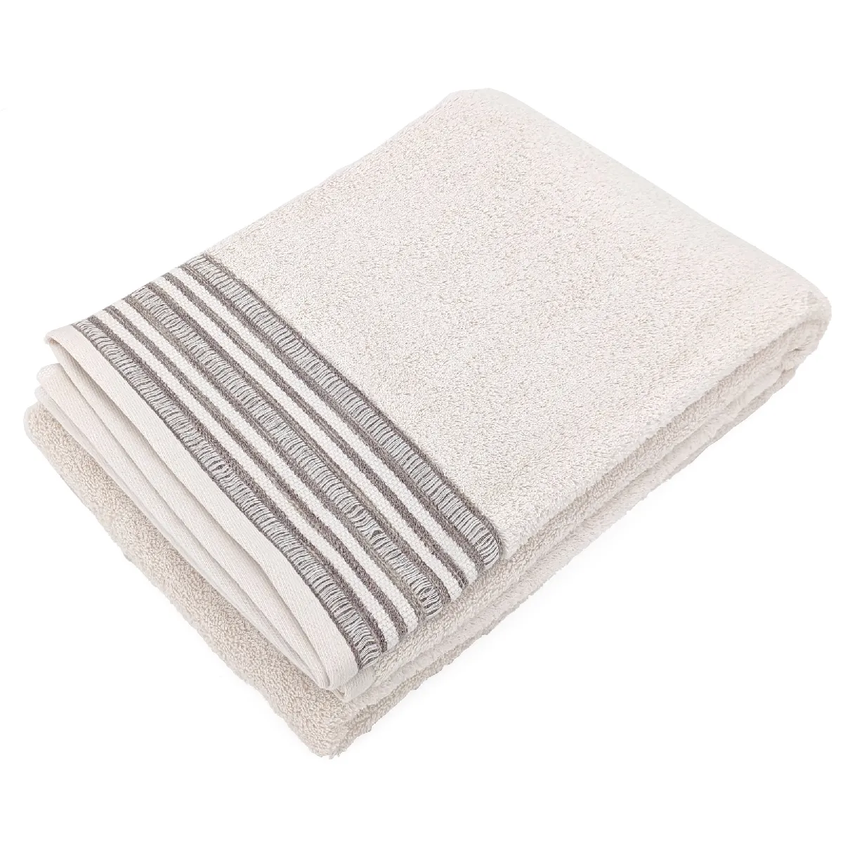 Drap De Bain Pur Coton 100x150 Cm 500g/m2 Collection Dry Beige