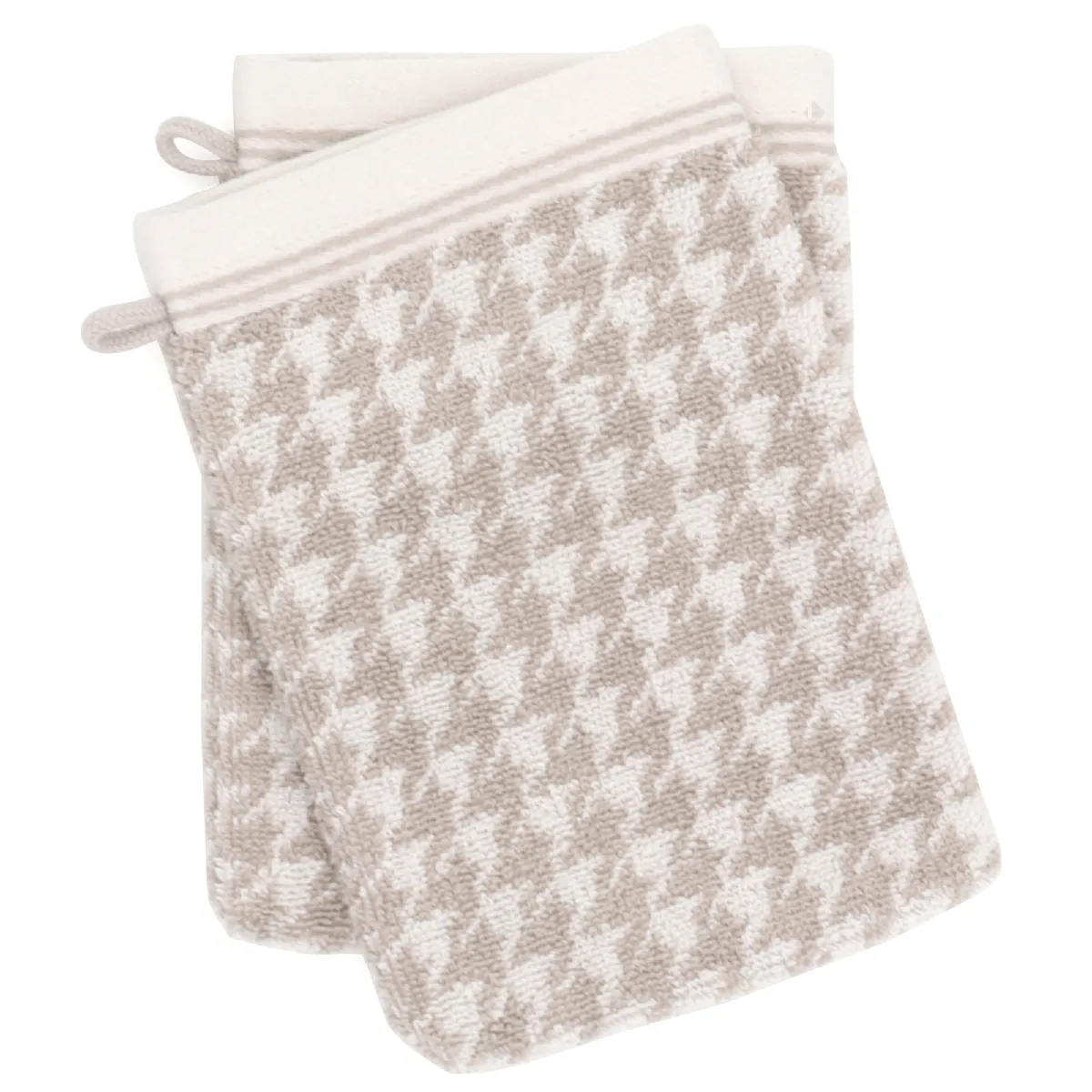 Linnea Pied-de-poule Beige Coton
