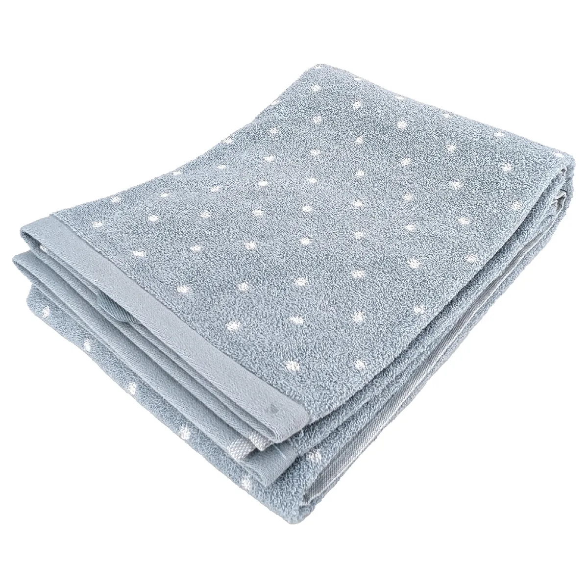 Drap De Bain 100x150 Cm Collection Efficient Dots Bleu Capri