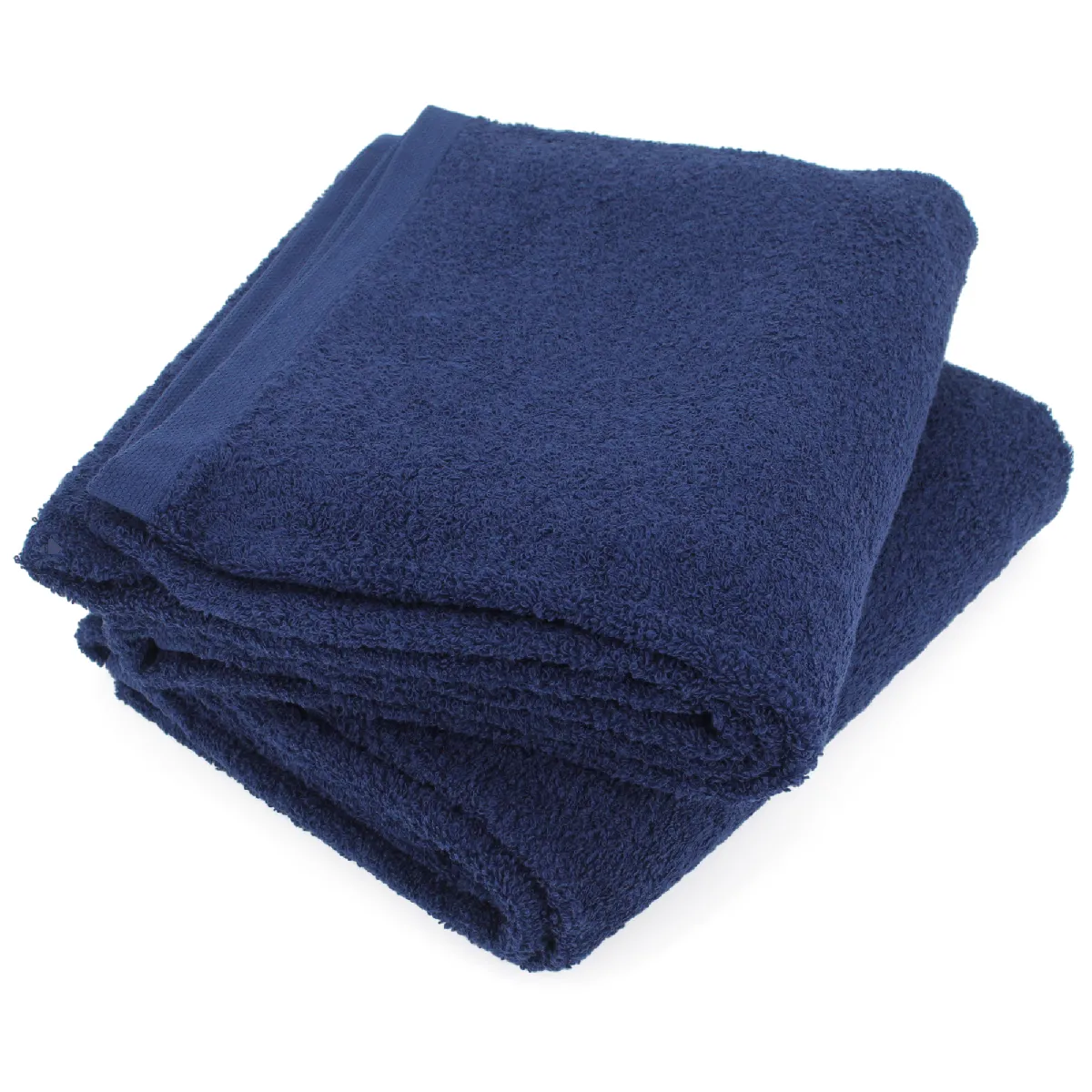 Lot De 2 Draps De Bain 90x150 Cm Alpha Bleu Marine