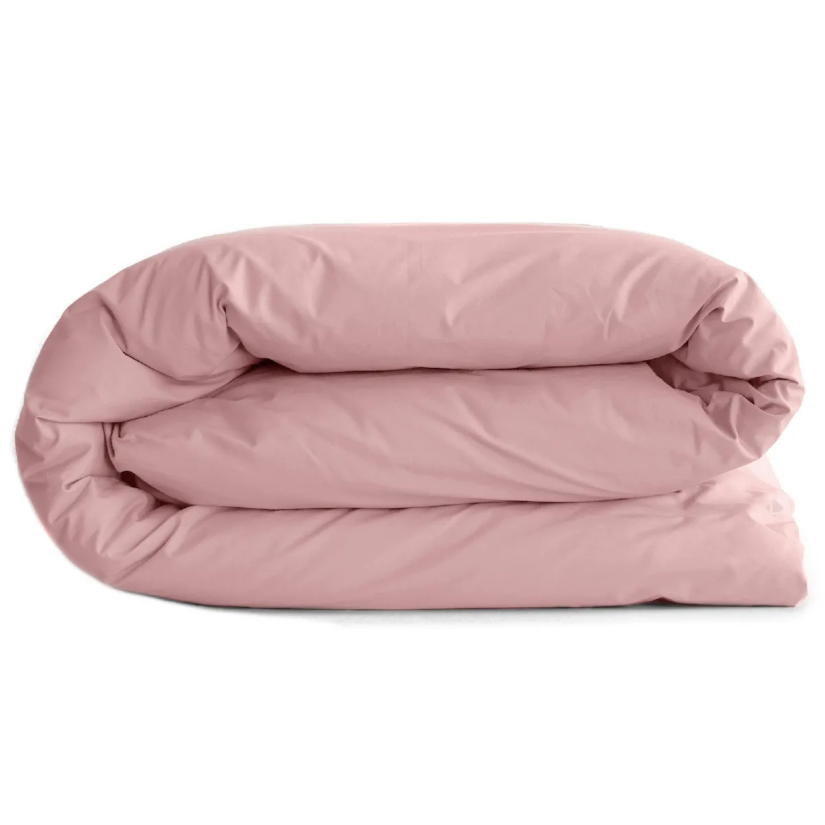 Housse De Couette Uni 260x240 Cm Percale De Coton Manoir Rose