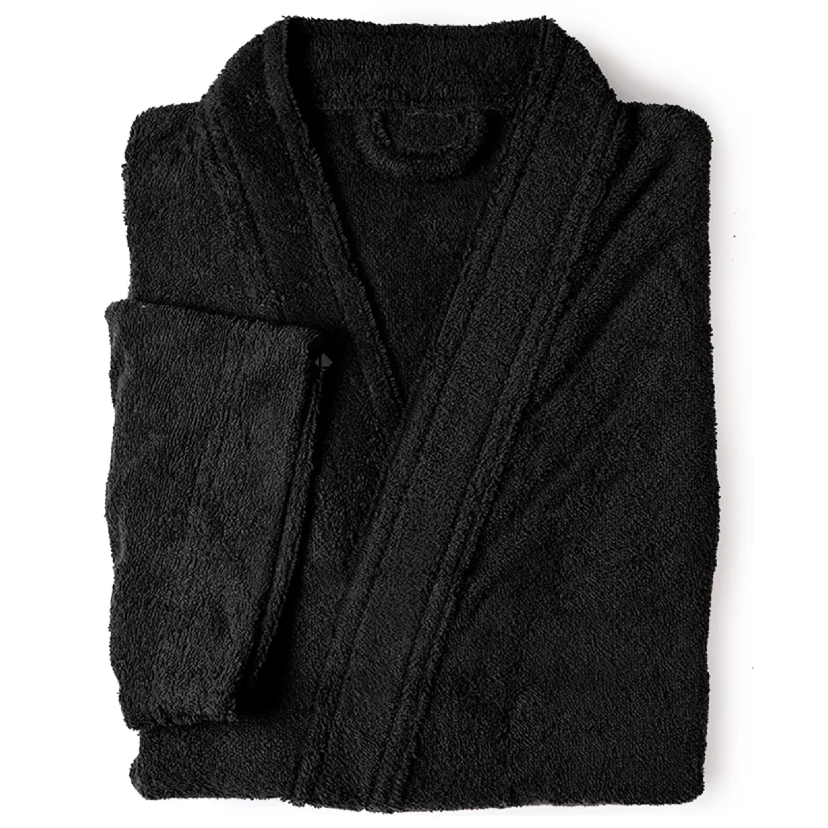 Peignoir Kimono Adulte Pure Coton M Noir