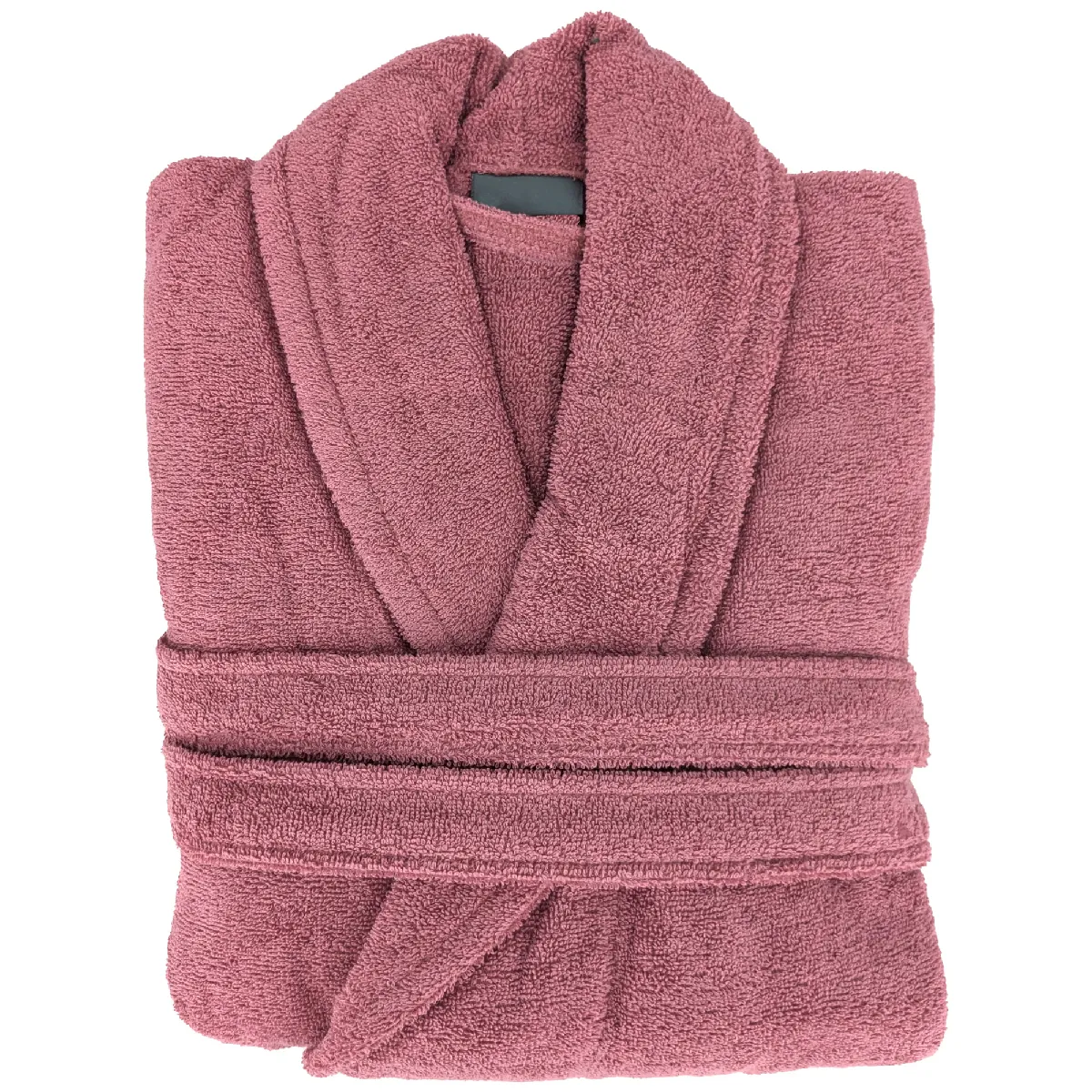 Peignoir Col Châle Naia Éponge Coton Taille S Rose Bois De Rose