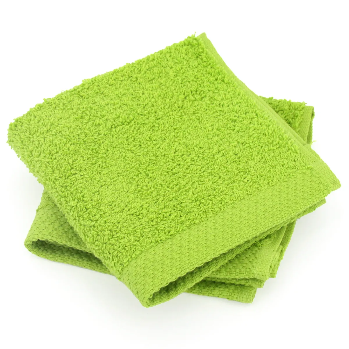Lot De 2 Serviettes Invité 30x30 Cm Pure Pistache 550g/m2