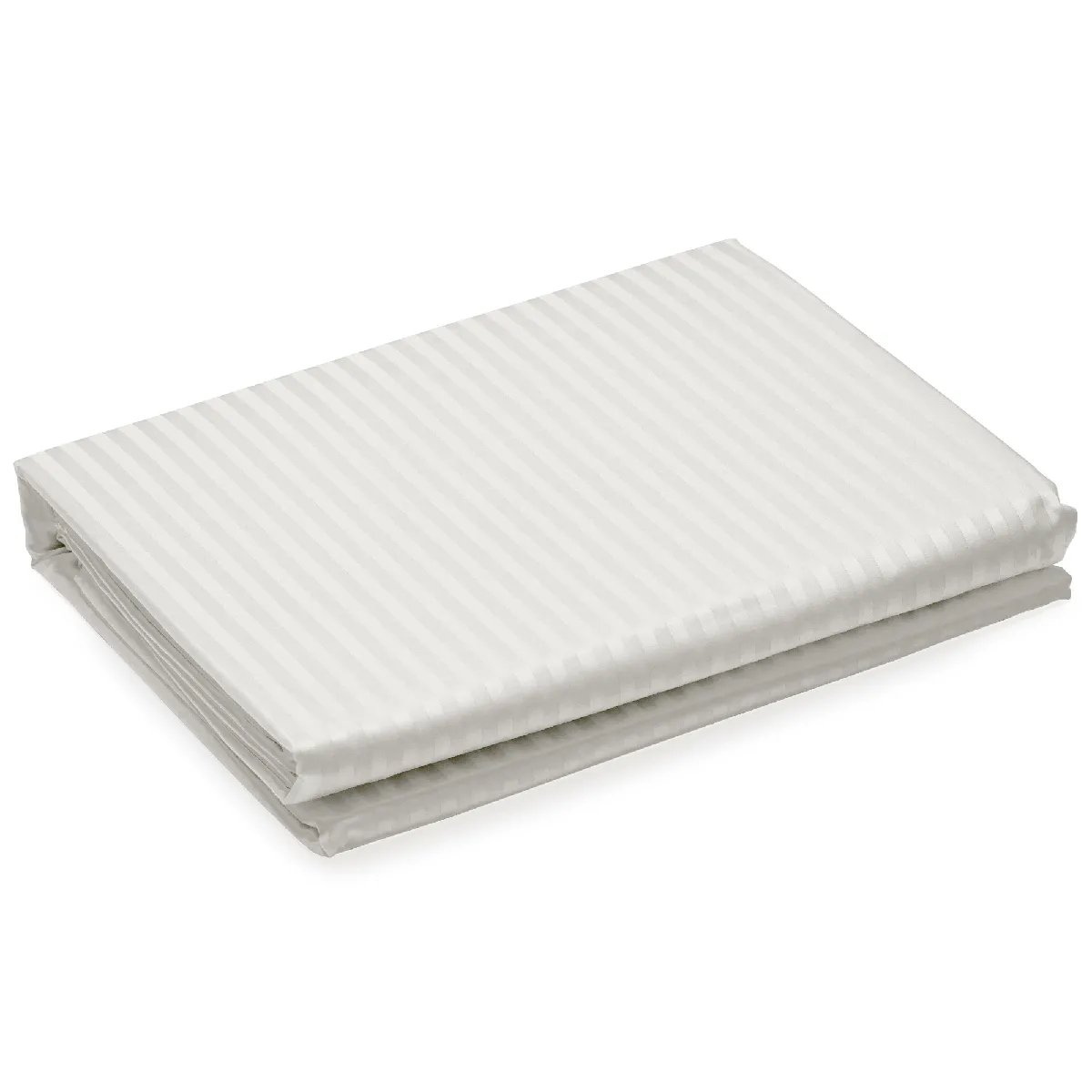 Housse De Couette 280x240 Cm Satin Concerto Rayures Beige Craie