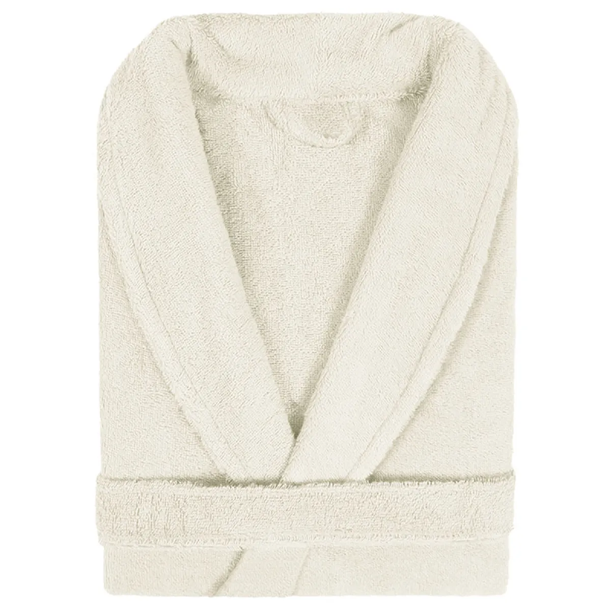 Peignoir Col Châle Adulte Pure Coton S Ivoire