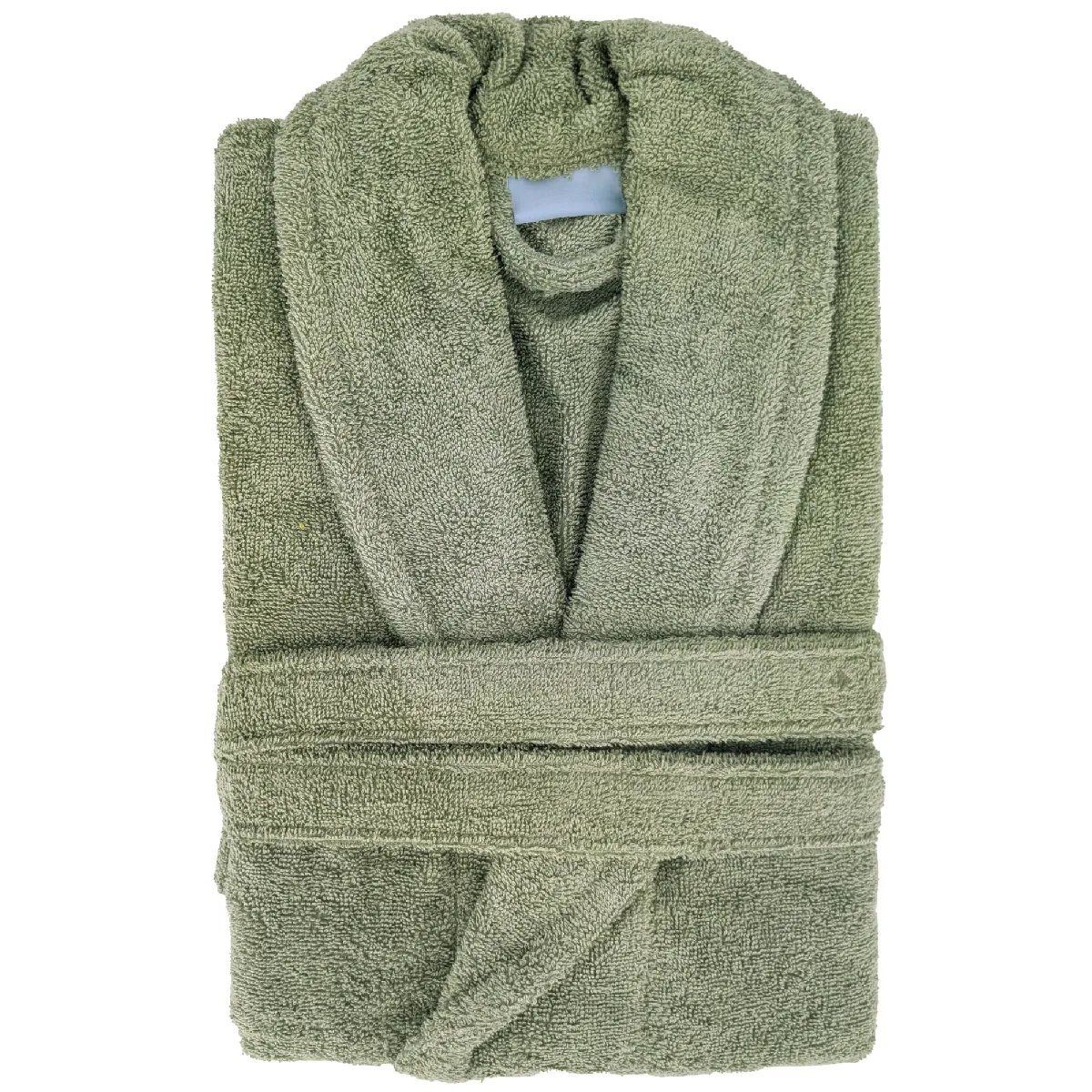 Peignoir Col Châle Naia Éponge Coton Taille S Vert Olive