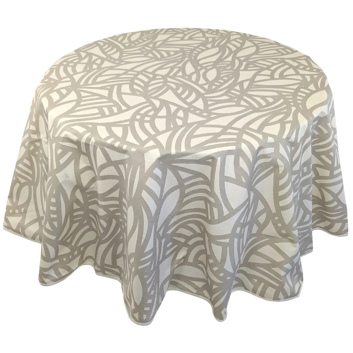 Nappe Ronde 170 Cm Éva Beige Écru Coton +