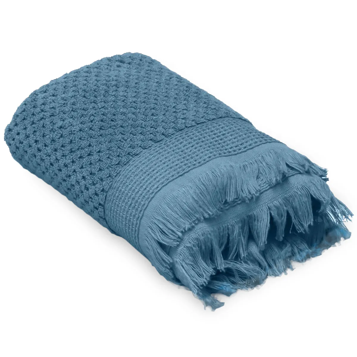 Drap De Douche 70x130 Cm Tethys Micro-coton Bleu Orage