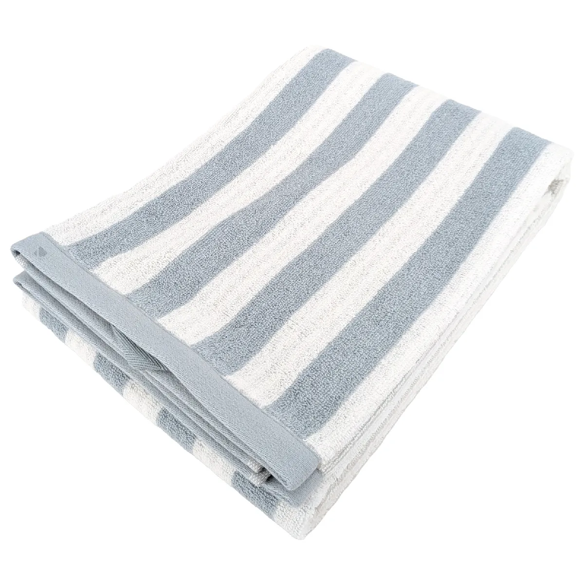 Drap De Douche 70x140 Cm Coton Collection Efficience Stripes Bleu Capri