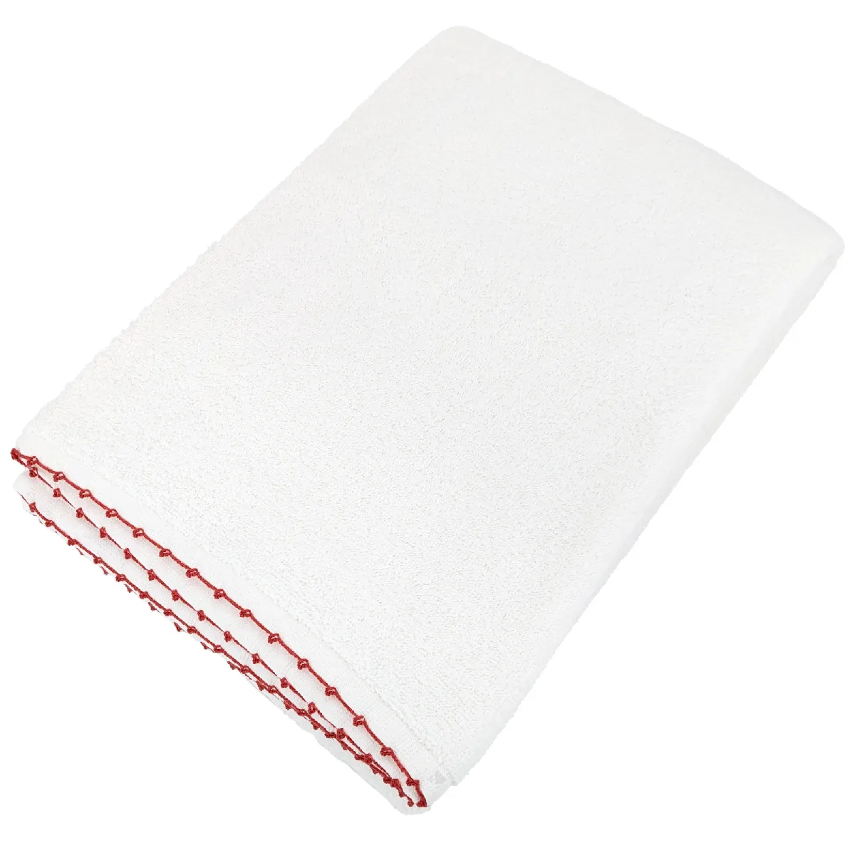 Drap De Bain 100x150 Cm Pur Coton Collection Orla Avec Picueta Rose