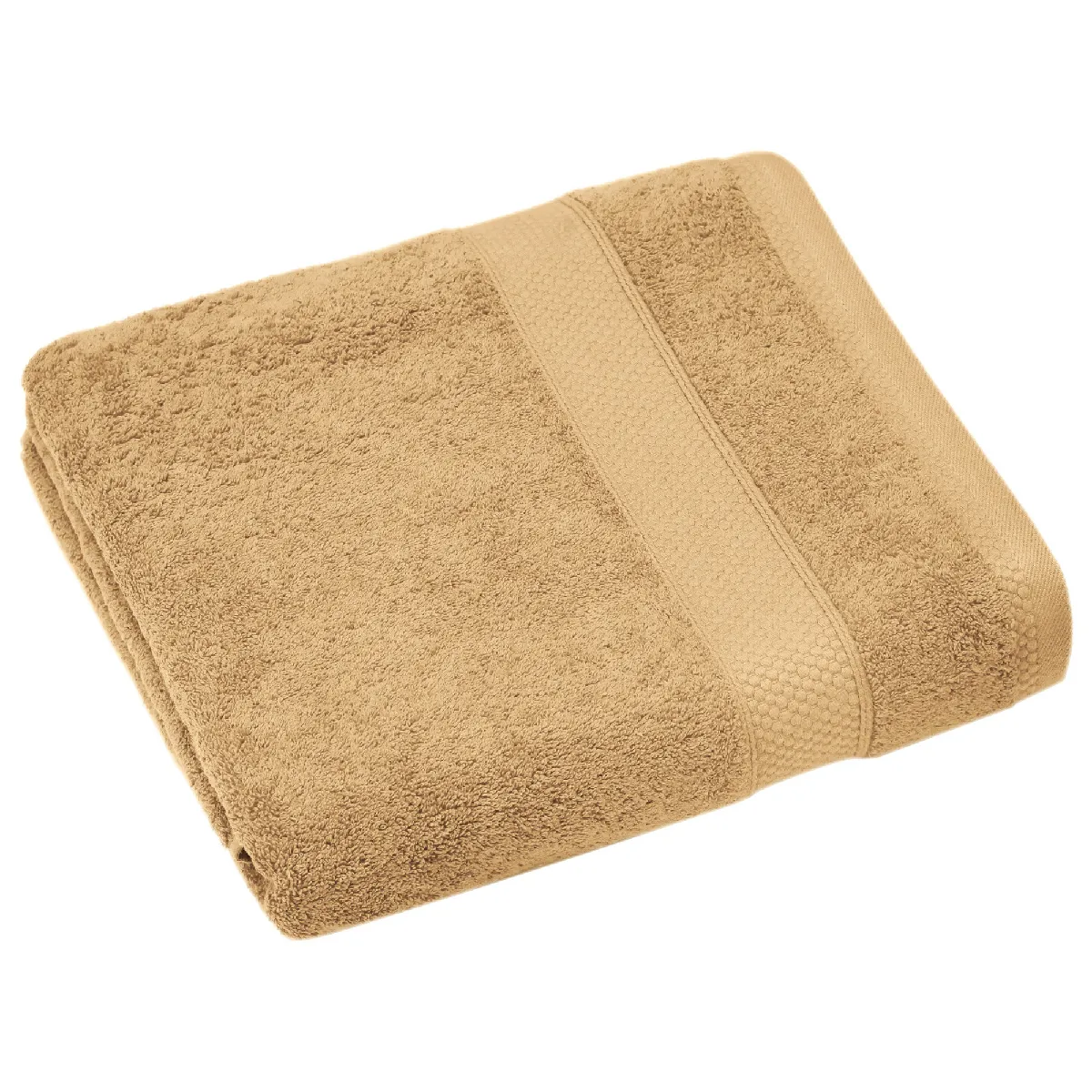 Drap De Bain Coton 550g/m2 95x140 Cm Collection Naïa Jaune Avoine