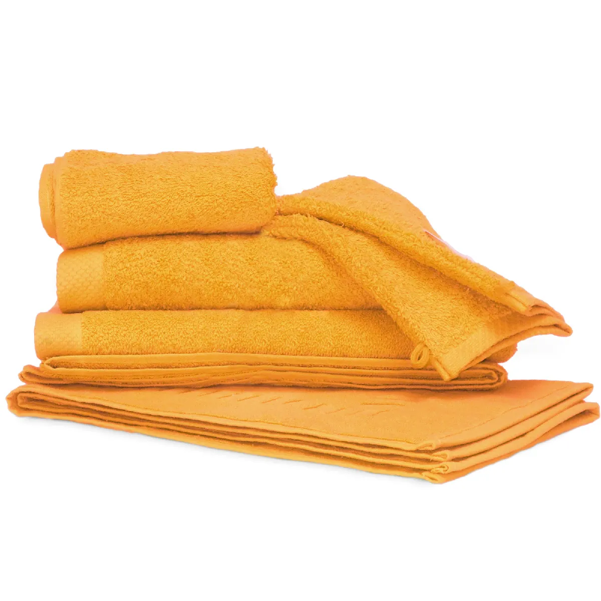 Parure De Bain 6 Pièces Pure Or 550g/m2