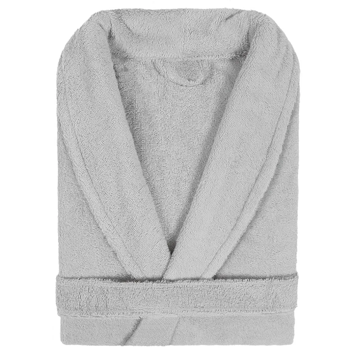 Peignoir Col Châle Adulte Pure Coton S Gris Argent