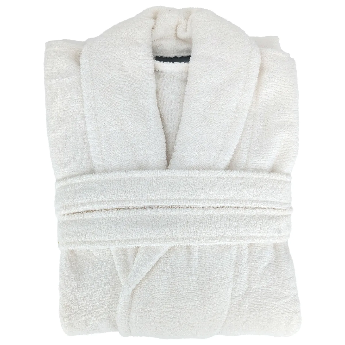 Peignoir Col Châle Naia Éponge Coton Taille Xl Blanc Craie