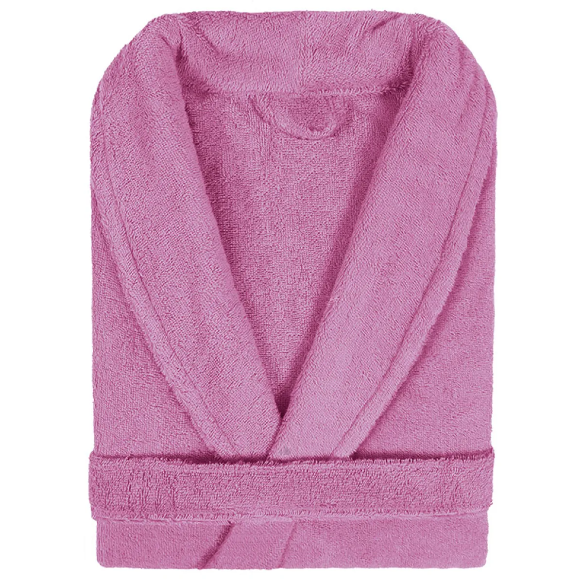 Peignoir Col Châle Adulte Pure Coton M Rose Lavande