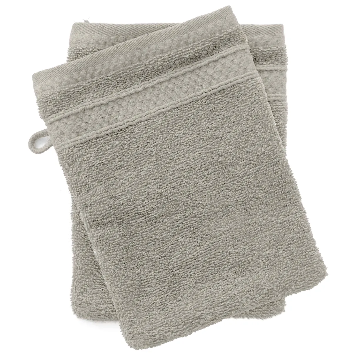 Lot De 2 Gants De Toilette Coton 550g/m2 Naïa Beige Lin