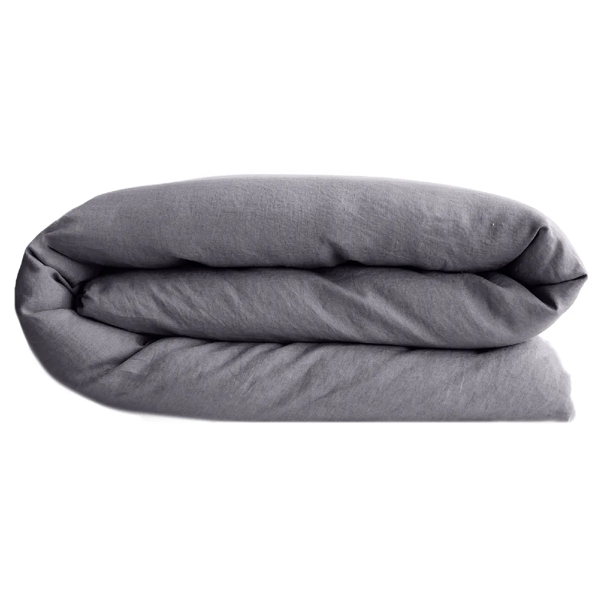 Housse De Couette Lin Et Coton 260x240 Cm Collection Opera Bleu Brume