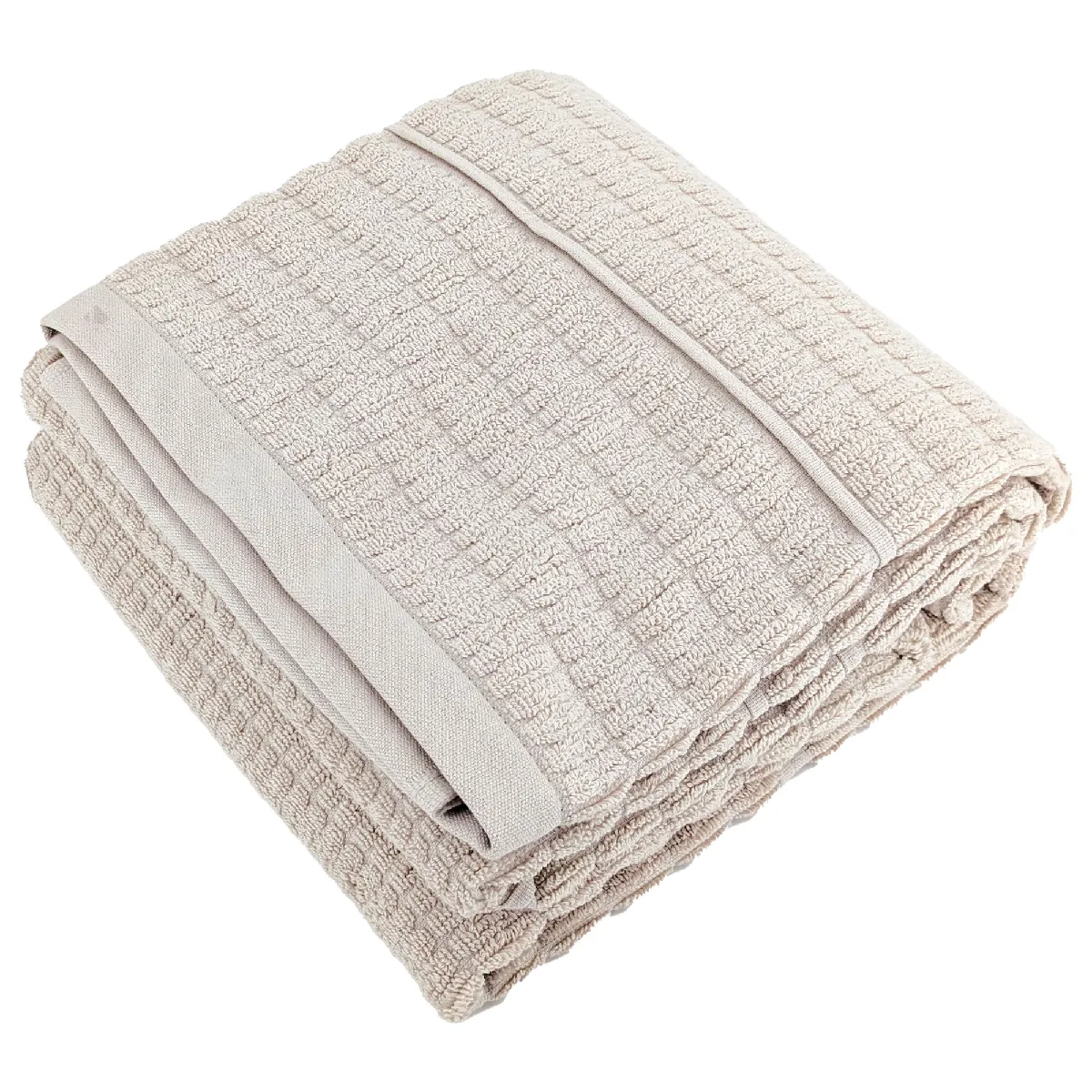 Drap De Douche En Fils Retors 70x140 Cm Pur Coton Collection Swell Beige