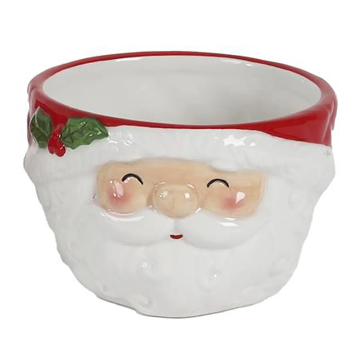 Bol En Relief En Céramique 45 Cl Christmas Time Modèle Père Noël