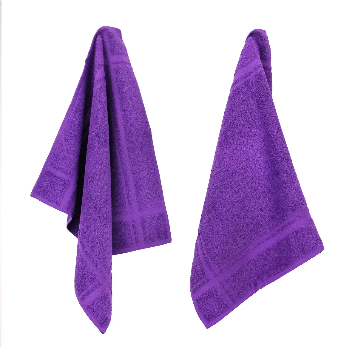 Lot De 2 Torchons De Cuisine 50x50 Cm Éponge Pure Kitchen Terry Violet