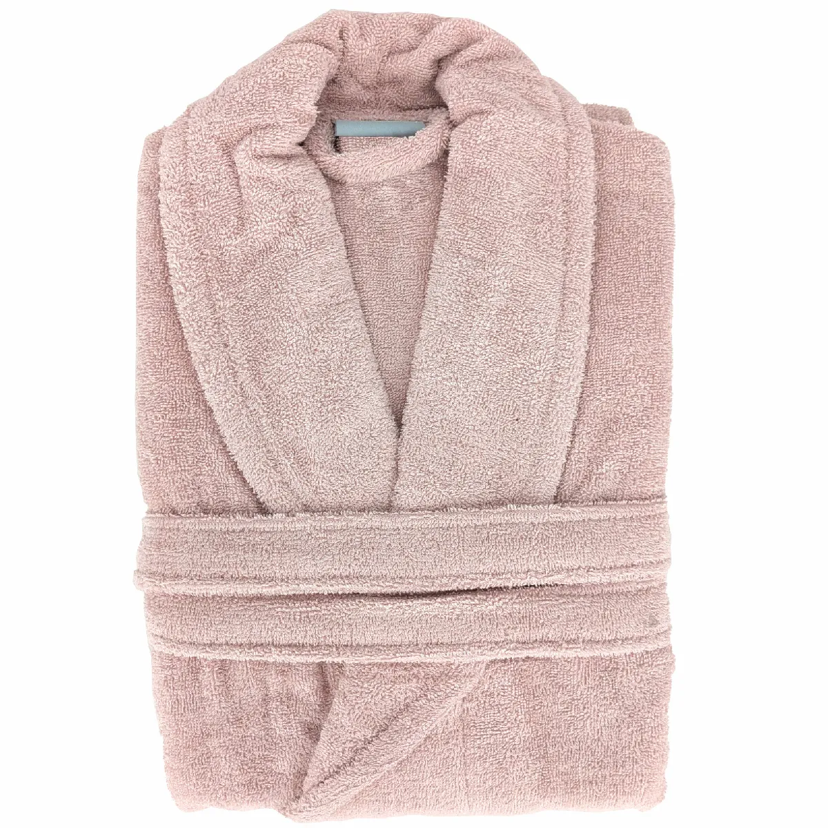 Peignoir Col Châle Naia Éponge Coton Taille S Rose