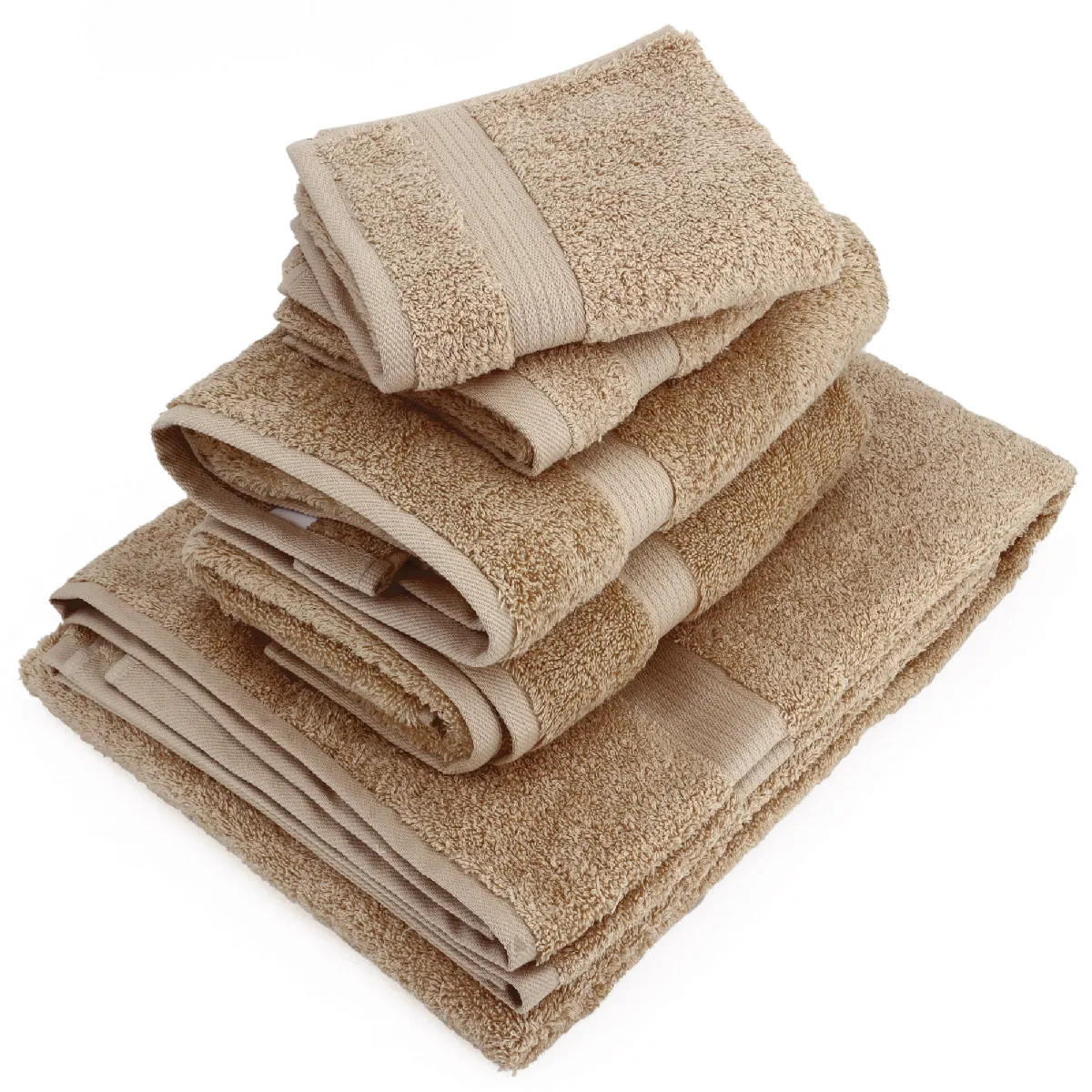 Parure De Bain Luxor 6 Pièces Taupe