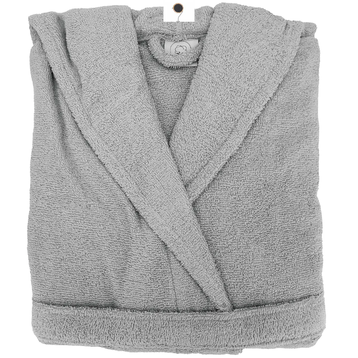 Peignoir À Capuche Adulte Efficience Pure Coton Xl Gris Lunar