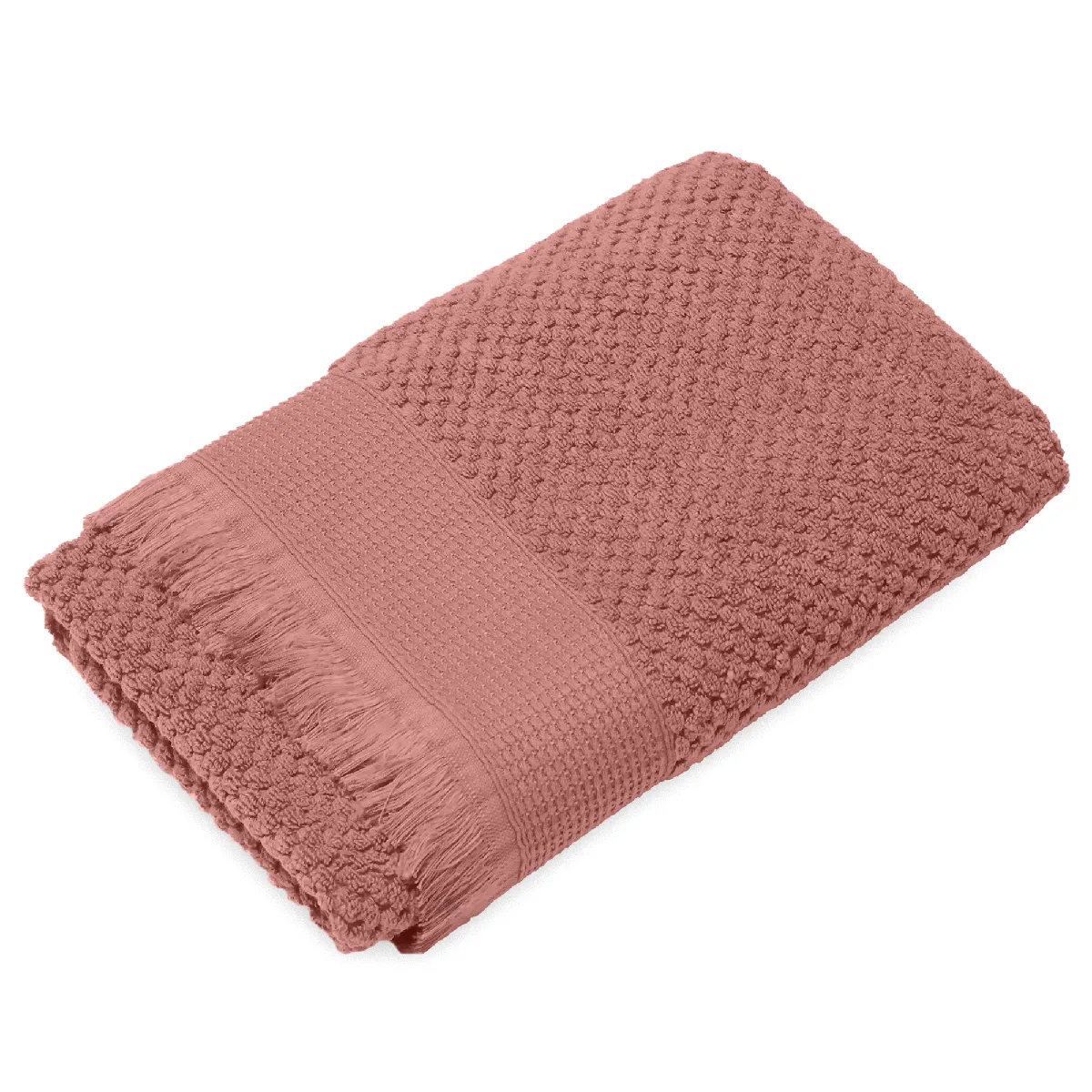Drap De Douche 70x130 Cm Tethys Micro-coton Rose Pêche
