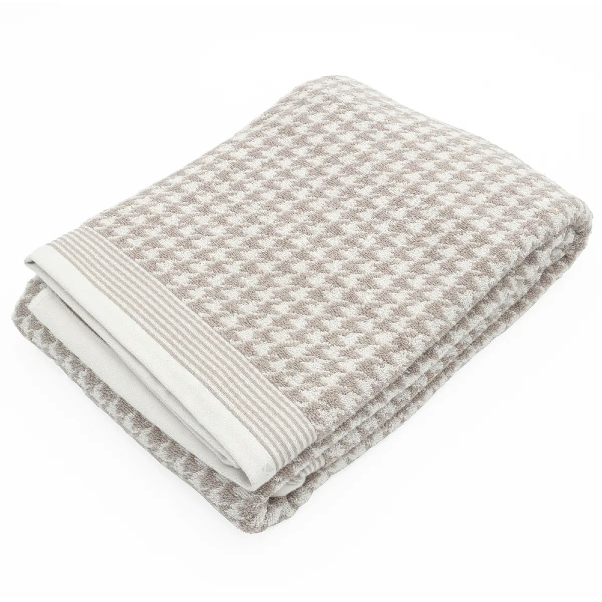 Linnea Pied-de-poule 100 X 150 Cm Coton Beige 1 Pièce(s)