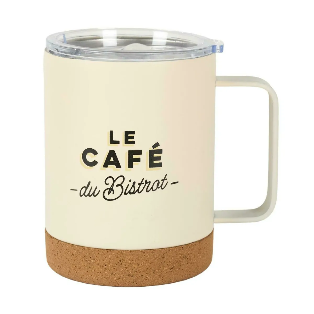 Mug De Transport Liège Et Inox Au Bistrot 35 Cl Coloris Beige