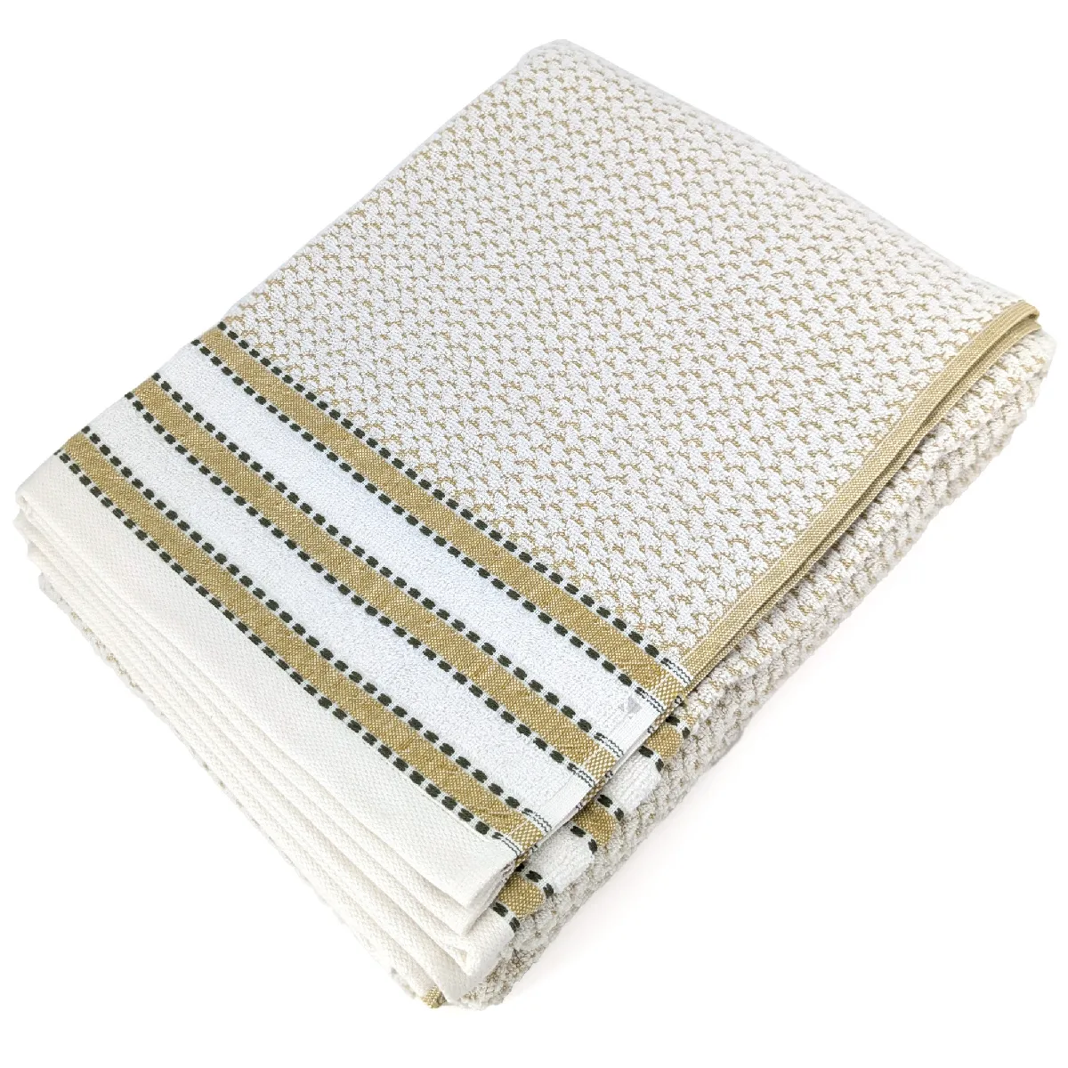 Drap De Bain Coton 100x150cm Santorini Liteau Jaune