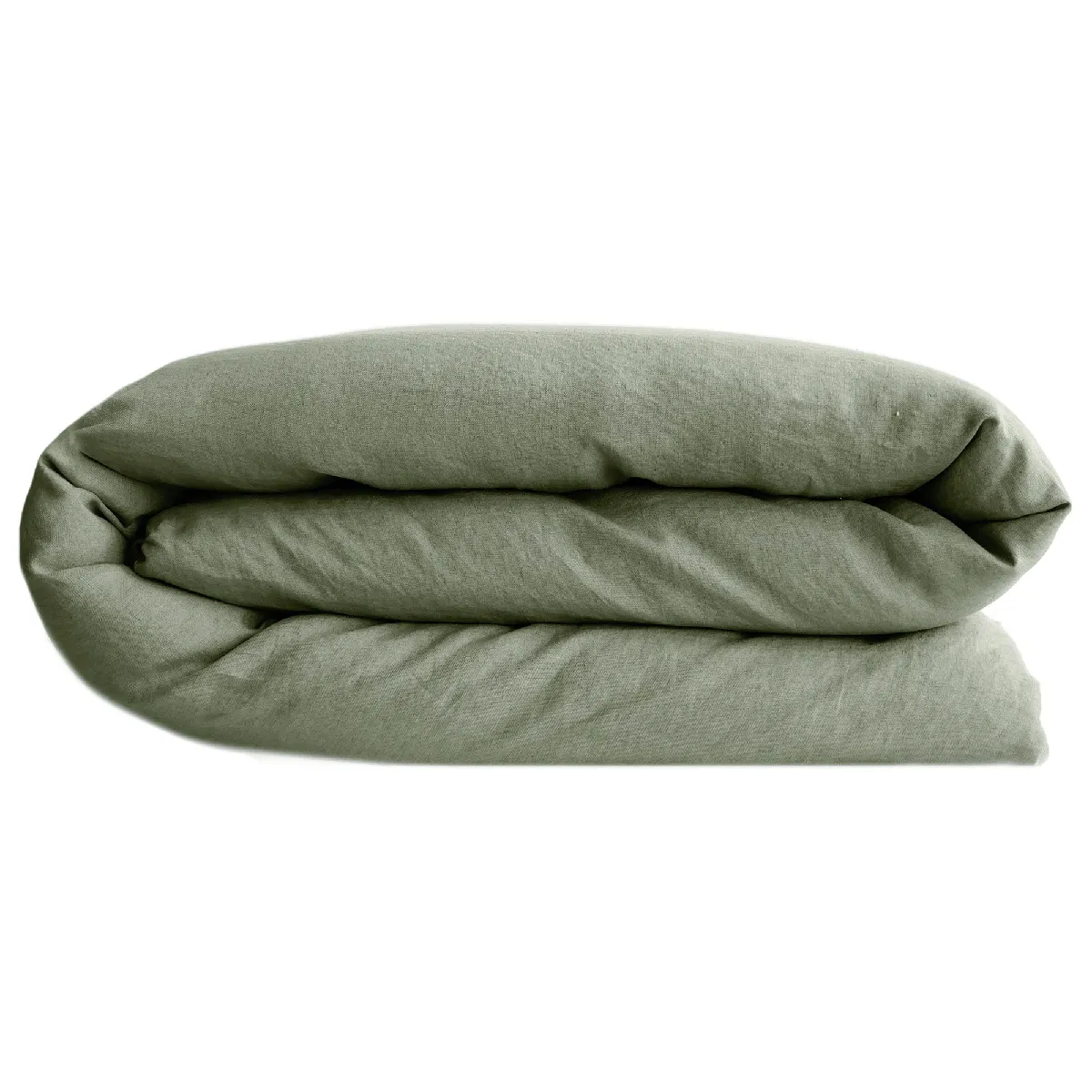 Housse De Couette Palace Pur Coton Lavé 200x200 Cm Uni Vert Sauge