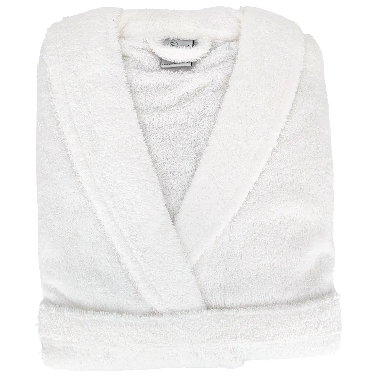 Peignoir Col Châle Royal Cresent Éponge Coton Taille L Blanc