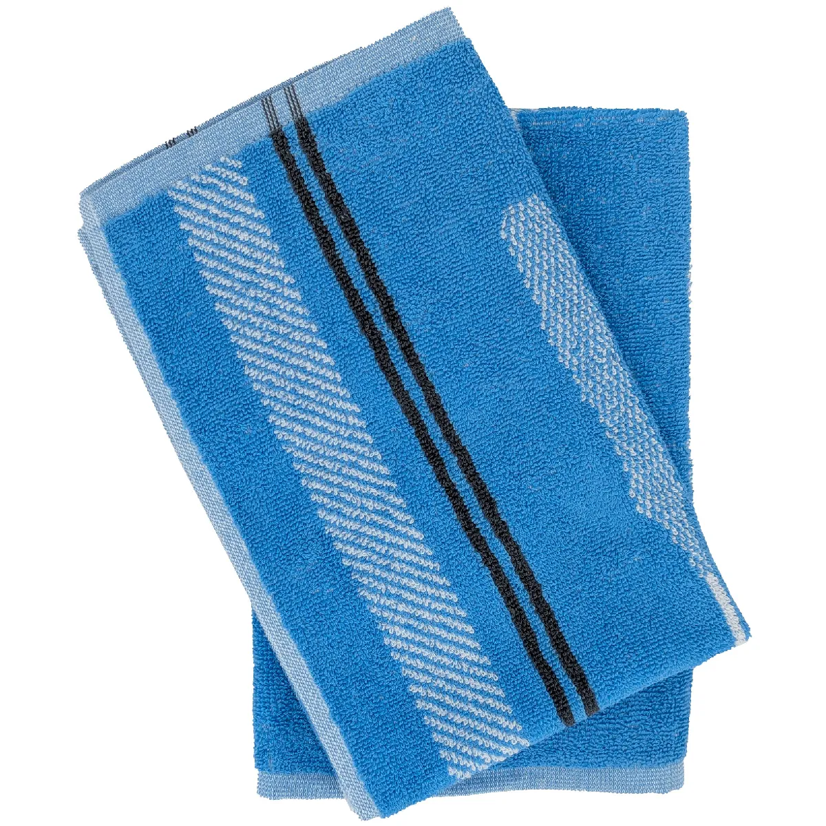 Lot De 2 Torchons De Cuisine Éponge Collection Barb 50x50 Cm Bleu
