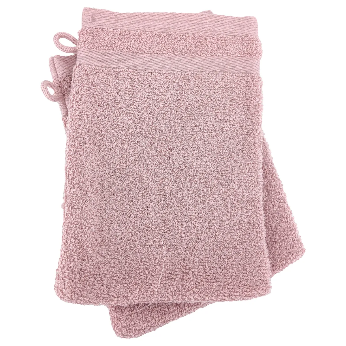 Lot De 2 Gants De Toilette 16x21 Cm Efficience Pure Rose Flamingo