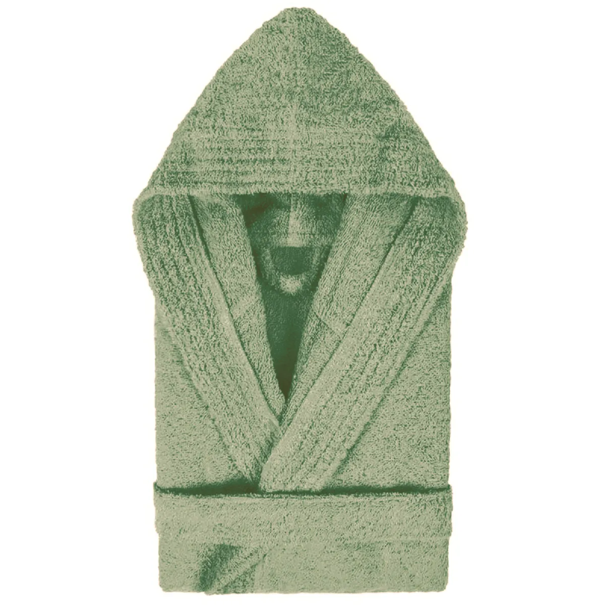 Peignoir À Capuche Enfant Pure Coton 8 Ans Vert Herbe