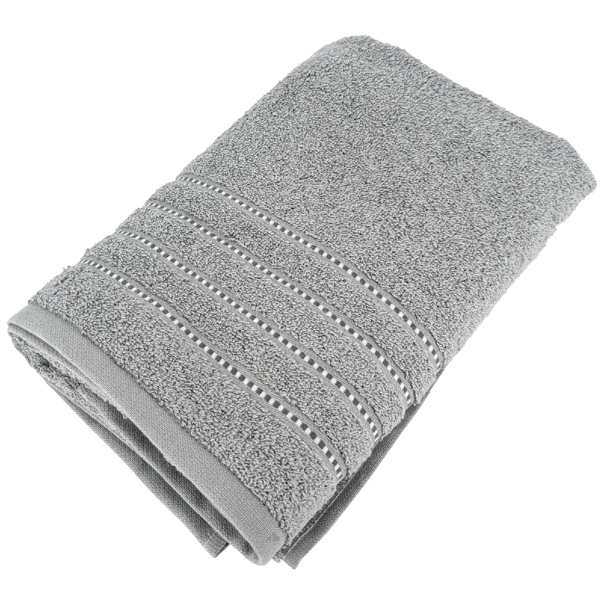 Serviette De Toilette 50x100 Cm Coton 500 G/m² Charm Gris Argent