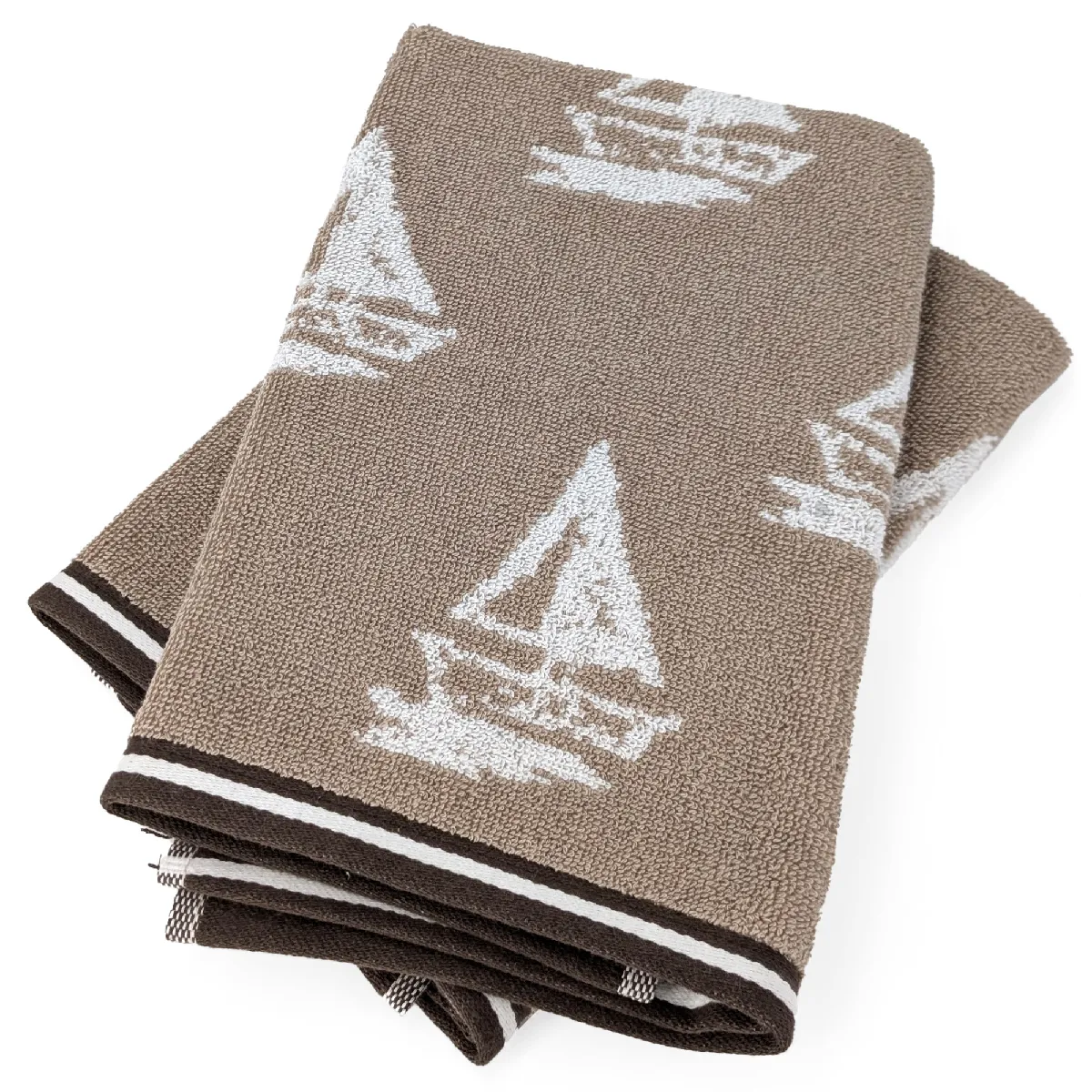 Lot De 2 Torchons De Cuisine 50x50 Cm Coton Regatta Beige