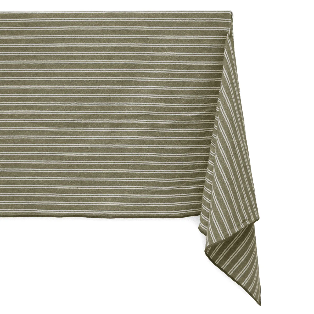 Nappe Rectangulaire 160x250 Cm Coton Lili Vert Kaki