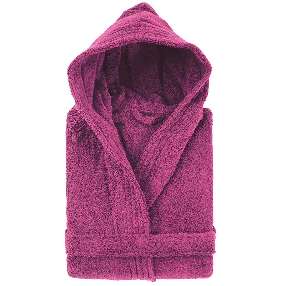 Peignoir À Capuche Adulte Pure Coton S Violet Prune