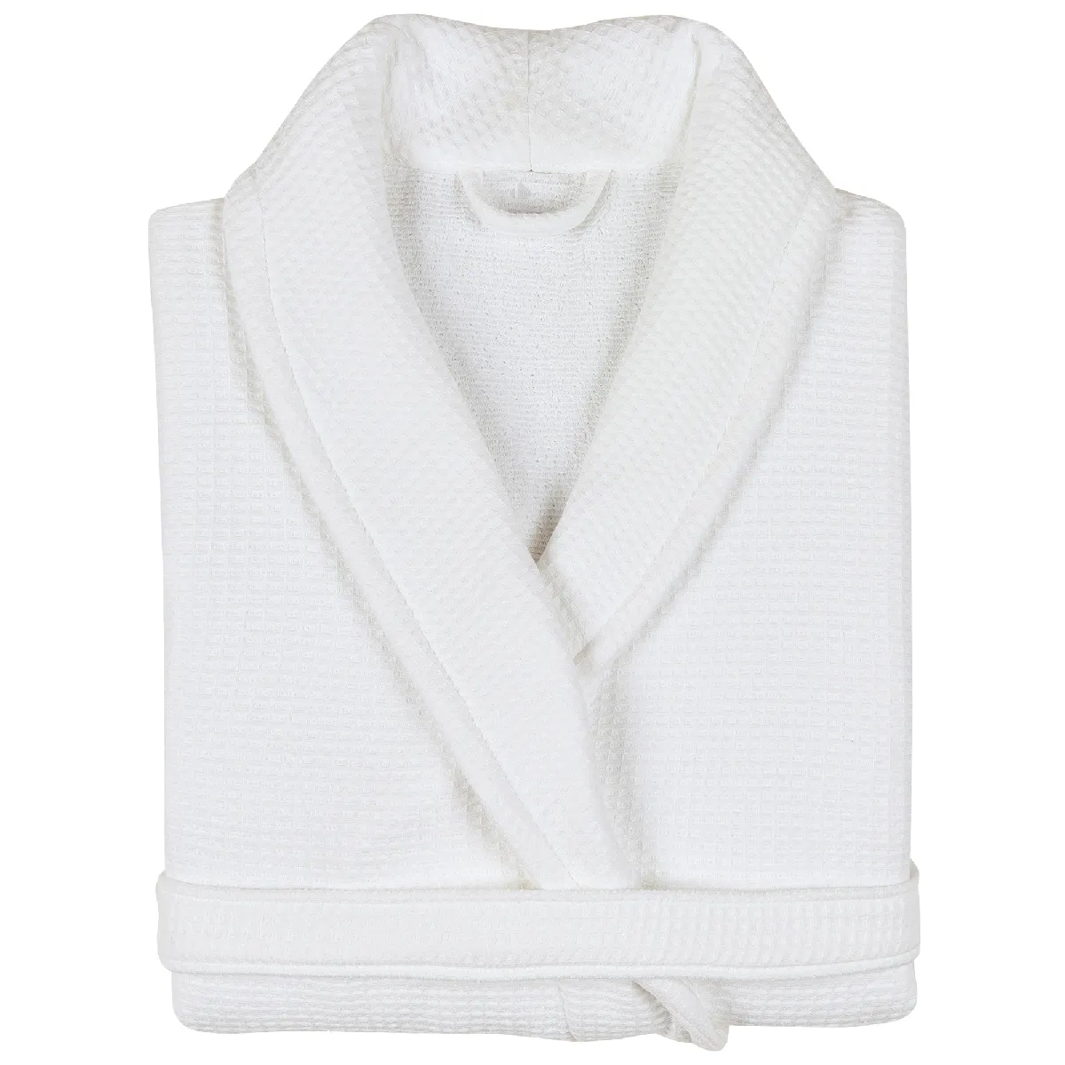 Peignoir Col Châle Adulte Natural Coton M Blanc