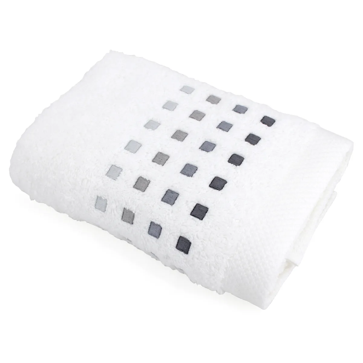 Linnea Pure Squares Serviette À Main Blanc 50 X 100 Cm